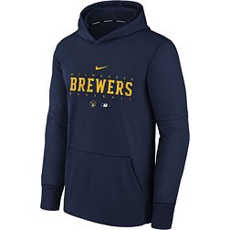 Milwaukee Brewers Nike 2022 City Connect Short Sleeve Pullover Hoodie -  Powder Blue