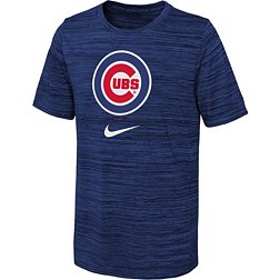 Nike Youth Chicago Cubs Blue Logo Velocity T-Shirt