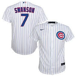 Nike Youth Chicago Cubs Dansby Swanson #7 White Home Cool Base Jersey