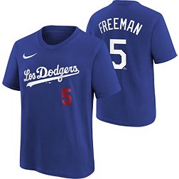 Nike Youth Los Angeles Dodgers Freddie Freeman #5 Royal OTC T-Shirt