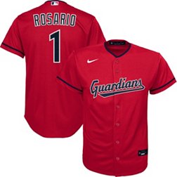 Nike Youth Cleveland Guardians Amed Rosario #1 Red Alternate Cool Base Jersey