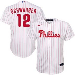 Nike Youth Philadelphia Phillies Kyle Schwarber #12 White Home Cool Base Jersey