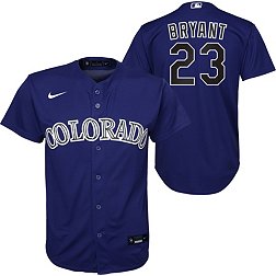 Nike Youth Colorado Rockies Kris Bryant #23 Purple Cool Base Alternate Jersey