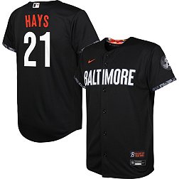 Nike Youth Baltimore Orioles City Connect Austin Hays #21 Cool Base Jersey