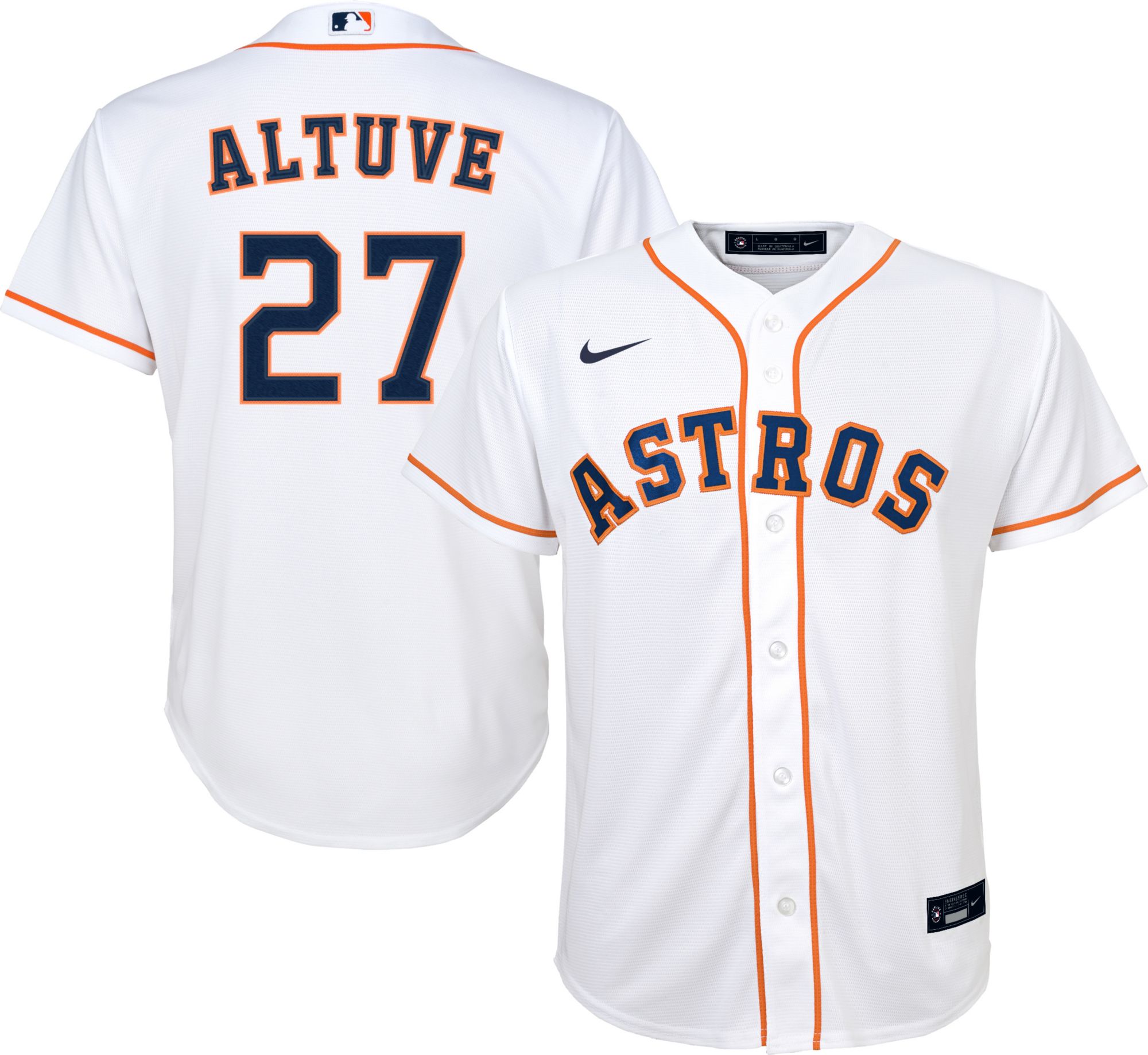 Houston Astros Jose Altuve Orange Alternate 2020 Authentic Player Jersey