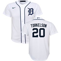 Nike Youth Detroit Tigers Spencer Torkelson #20 White Cool Base Home Jersey