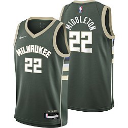Nike Youth Milwaukee Bucks Khris Middleton #22 Green Swingman Jersey