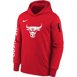 Nike Youth 2023-24 City Edition Chicago Bulls Red Courtside Fleece Hoodie