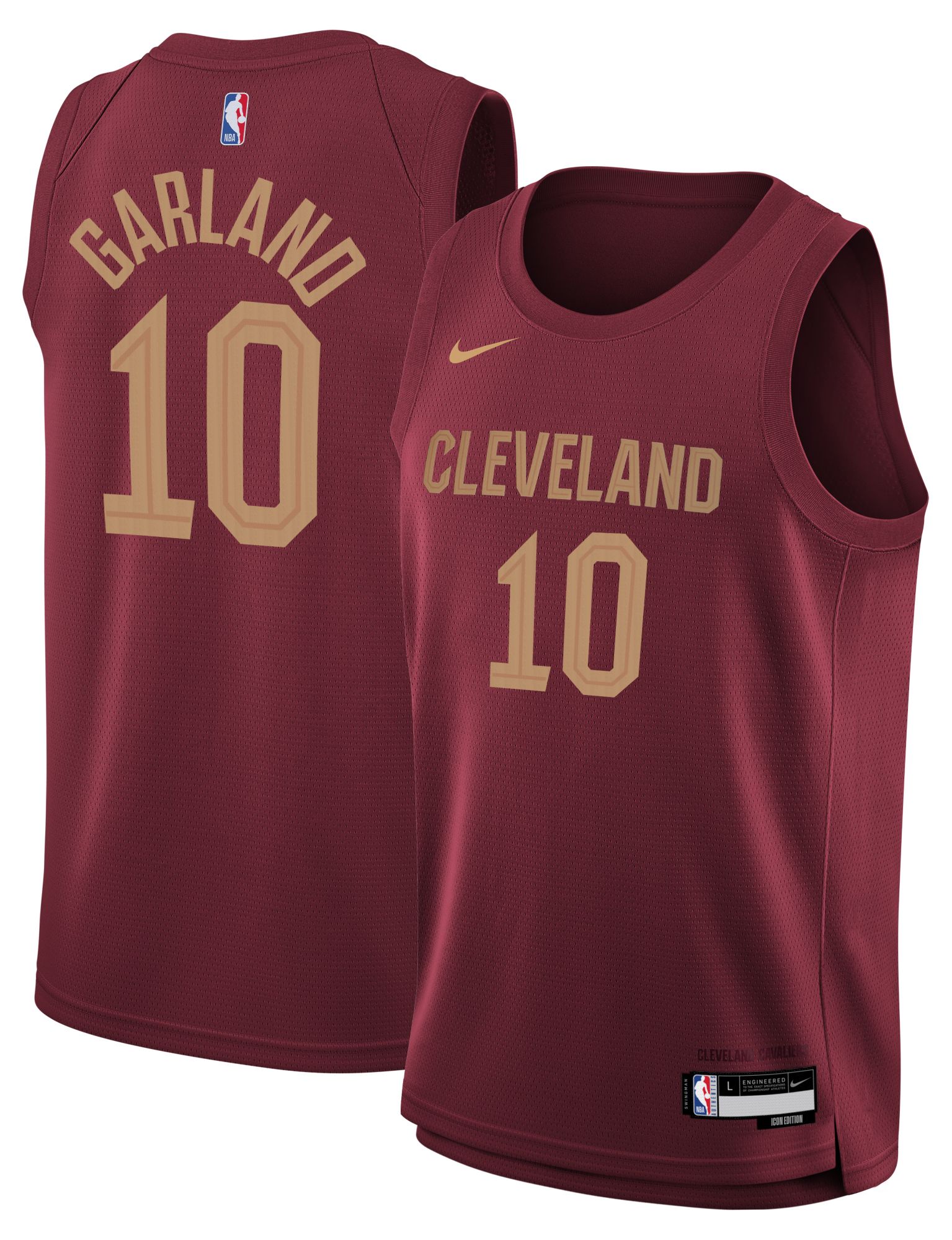 Nike Youth Cleveland Cavaliers Darius Garland #10 Red Swingman Icon Jersey