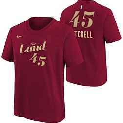 Nike Youth 2023-24 City Edition Cleveland Cavaliers Donovan Mitchell #45 Red T-Shirt