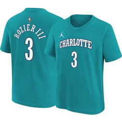 Nike Youth Charlotte Hornets Terry Rozier #3 Teal Hardwood Classic T-Shirt