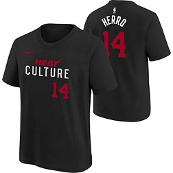 Nike Youth 2023-24 City Edition Miami Heat Tyler Herro #14 Black T-Shirt