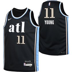 Nike Youth 2023-24 City Edition Atlanta Hawks Trae Young #11 Black Swingman Jersey
