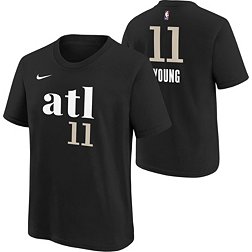 Nike Youth 2023-24 City Edition Atlanta Hawks Trae Young #11 Black T-Shirt