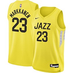 Nike Youth Utah Jazz Lauri Markkanen #23 Yellow Swingman Jersey