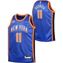 Nike Youth 2023-24 City Edition New York Knicks Jalen Brunson #11 Blue Swingman Jersey