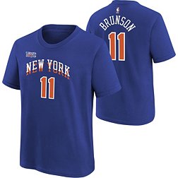 Nike Youth 2023-24 City Edition New York Knicks Jalen Brunson #11 Blue T-Shirt