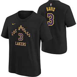 Nike Youth 2023-24 City Edition Los Angeles Lakers Anthony Davis #3 Black T-Shirt