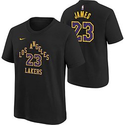 Nike Youth 2023-24 City Edition Los Angeles Lakers LeBron James #23 Black T-Shirt