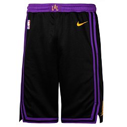 Nike Youth 2023-24 City Edition Los Angeles Lakers Black Shorts