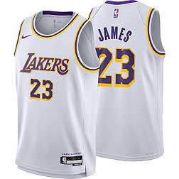 Nike Youth Los Angeles Lakers LeBron James #23 White Swingman Jersey