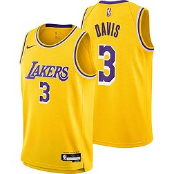 Nike Youth Los Angeles Lakers Anthony Davis #3 Yellow Swingman Jersey