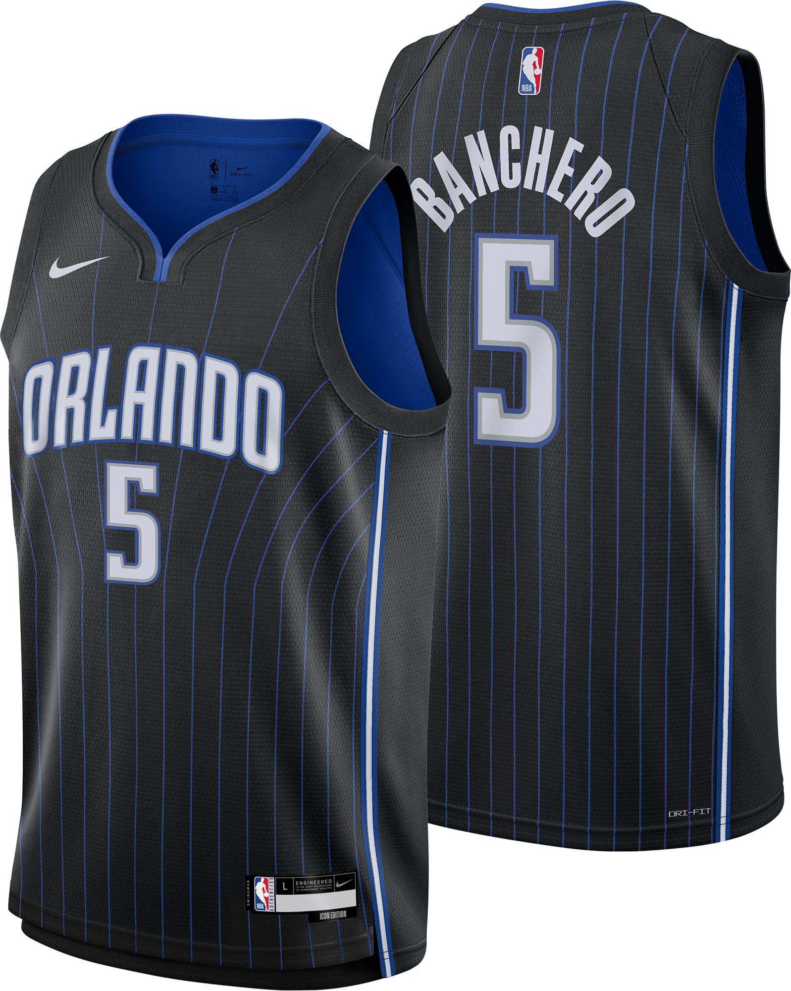 Nike Youth Orlando Magic Paolo Banchero #5 Black Swingman Icon Jersey