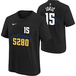 Nike Youth 2023-24 City Edition Denver Nuggets Nikola Jokic #15 Black T-Shirt