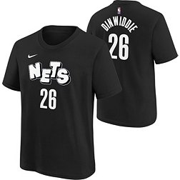 Nike Youth 2023-24 City Edition Brooklyn Nets Spencer Dinwiddie #26 Black T-Shirt