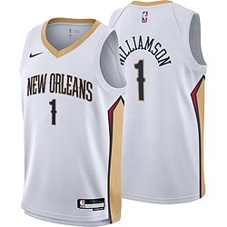 Nike Youth 2021-22 City Edition New Orleans Pelicans Zion Williamson #1 Swingman Jersey - White - S - S (Small)