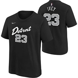 Nike Youth 2023-24 City Edition Detroit Pistons Jaden Ivey #23 Black T-Shirt