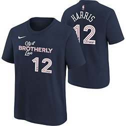 Nike Youth 2023-24 City Edition Philadelphia 76ers Tobias Harris #12 Navy T-Shirt