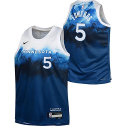 Nike Youth 2023-24 City Edition Minnesota Timberwolves Anthony Edwards #5 Blue Swingman Jersey