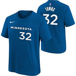 Nike Youth 2023-24 City Edition Minnesota Timberwolves Karl-Anthony Towns #32 Blue T-Shirt