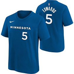 Nike Youth 2023-24 City Edition Minnesota Timberwolves Anthony Edwards #1 Blue T-Shirt