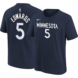 Nike Youth Minnesota Timberwolves Anthony Edwards #5 Navy T-Shirt