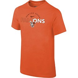 Nike Youth Bowling Green Falcons Orange Core Cotton Logo T-Shirt