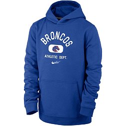 Nike Youth Boise State Broncos Blue Club Fleece Mascot Name Pullover Hoodie