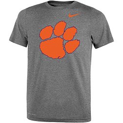 Nike Little Kids' Clemson Tigers Grey Dri-FIT Legend Mascot T-Shirt