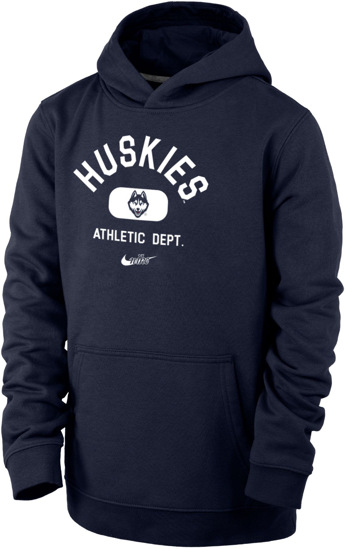 Nike Youth UConn Huskies Blue Club Fleece Mascot Name Pullover Hoodie