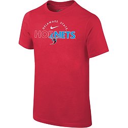 Nike Youth Delaware State Hornets Red Core Cotton Logo T-Shirt