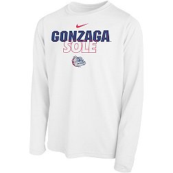Nike Youth Gonzaga Bulldogs White 2023 March Madness Basketball Gonzaga Sole Long Sleeve Bench T-Shirt