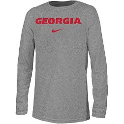 Nike Youth Georgia Bulldogs Grey Dri-FIT Legend Football Team Issue Long Sleeve T-Shirt