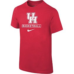 Nike Youth Houston Cougars Red Basketball Core Cotton T-Shirt