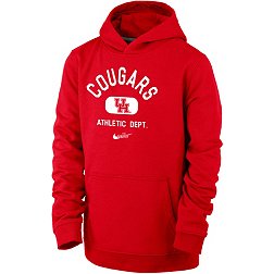 Nike Youth Houston Cougars Red Club Fleece Mascot Name Pullover Hoodie