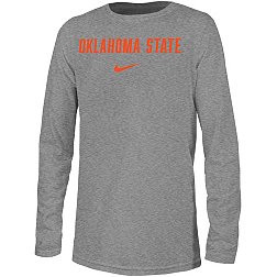 Nike Youth Oklahoma State Cowboys Grey Dri-FIT Legend Football Team Issue Long Sleeve T-Shirt