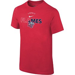 Nike Youth Liberty Flames Red Core Cotton Logo T-Shirt