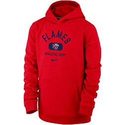 Nike Youth Liberty Flames Red Club Fleece Mascot Name Pullover Hoodie
