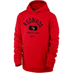 Nike Youth Illinois State Redbirds Red Club Fleece Mascot Name Pullover Hoodie