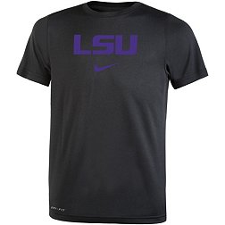Nike Little Kids' LSU Tigers Black Legend Short Sleeve Shirt